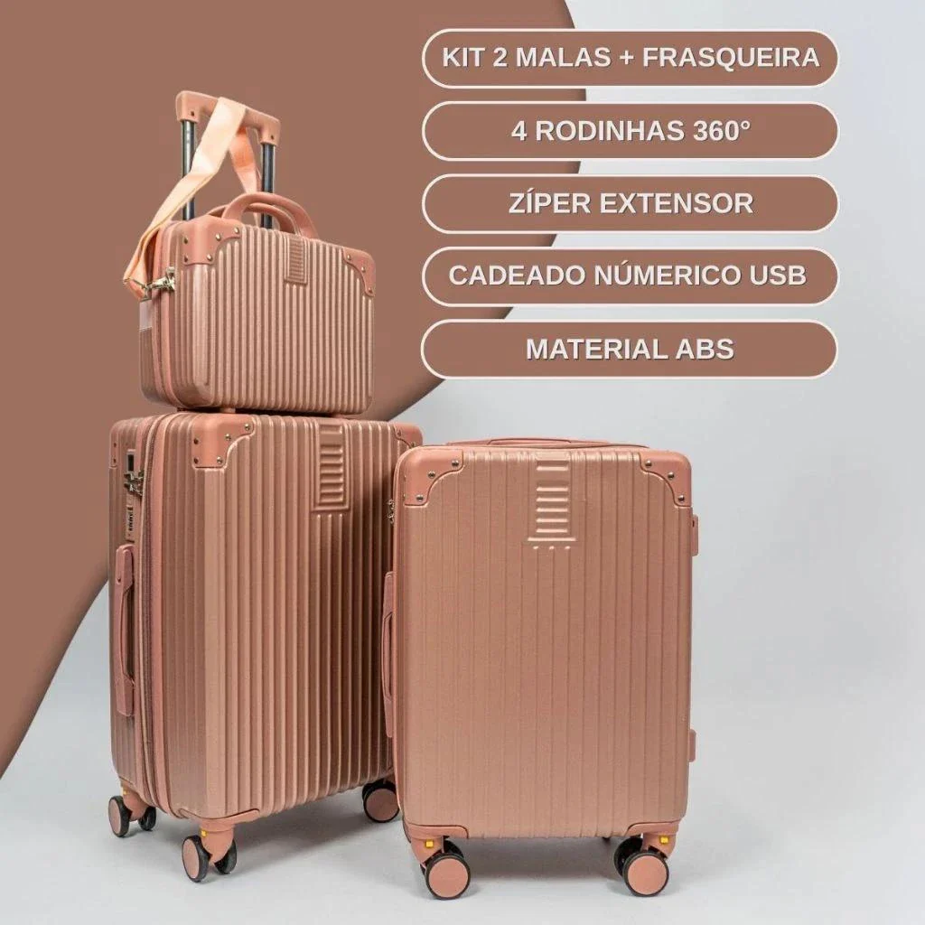 Kit de malas de viagem